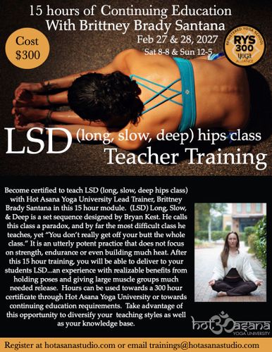 15 hours | LSD Teacher Training | Southern Pines