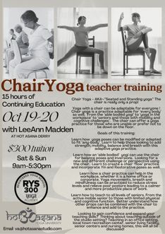 15 Hours | Chair Yoga Teacher Training | Derry , NH