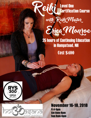 25 hour Reiki Level One Training in New Hampshire