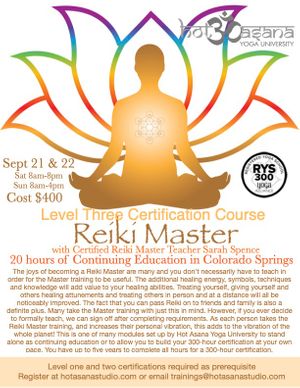 20 Hours | Reiki Level 3 (Master) Training | COS