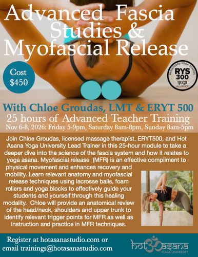 25 hours | Advanced Fascia Studies & Myofascial Release | Southern Pines, NC