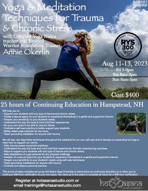 25 Hours | Yoga & Meditation Techniques for Trauma & Chronic Stress | Hampstead, NH