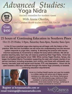 25 Hours | In Person Yoga Nidra | Southern Pines