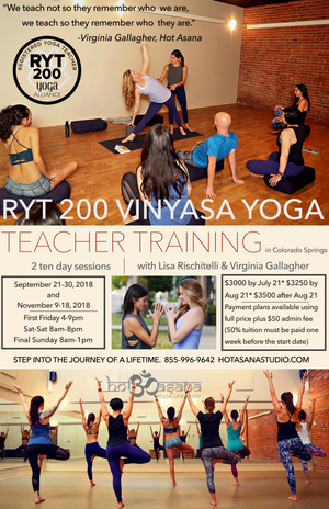 200 Hour Hot Vinyasa Teacher Training in COS