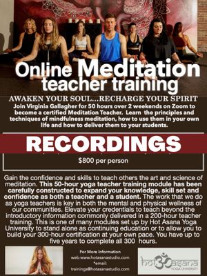 50 Hours | VIRTUAL Meditation Teacher Training RECORDINGS