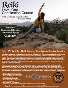 20  hour Reiki Level One module & Certification in COS