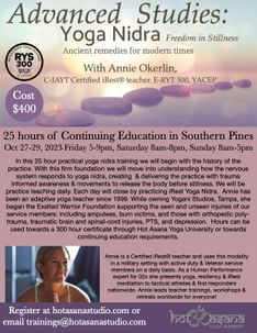 25 Hours | In Person Yoga Nidra | Southern Pines