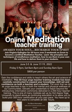 50 Hours | VIRTUAL Meditation Teacher Training