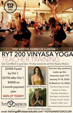 200 Hour Yoga Teacher Training in NoCo, NH