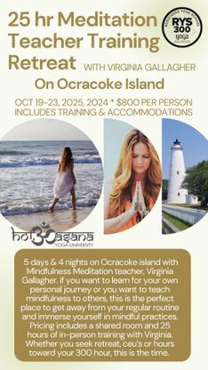 Mindfulness Meditation Training Retreat on Ocracoke Island with Virginia Gallagher.