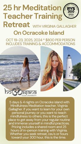 Mindfulness Meditation Training Retreat on Ocracoke Island with Virginia Gallagher.