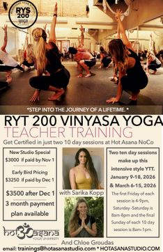 200 Hour Yoga Teacher Training in NoCo, NH