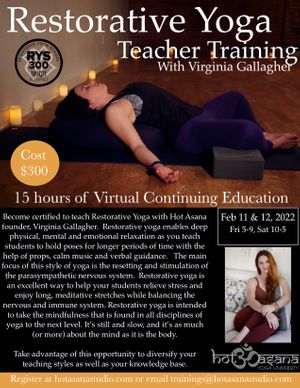 15 Hours | VIRTUAL Restorative Yoga