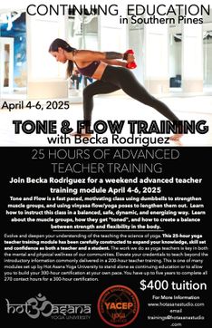 25 Hours | Tone & Flow Teacher Training | Southern Pines, NC