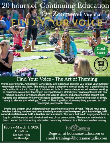 20 hour | Find Your Voice- The Art of Theming | on Zoom