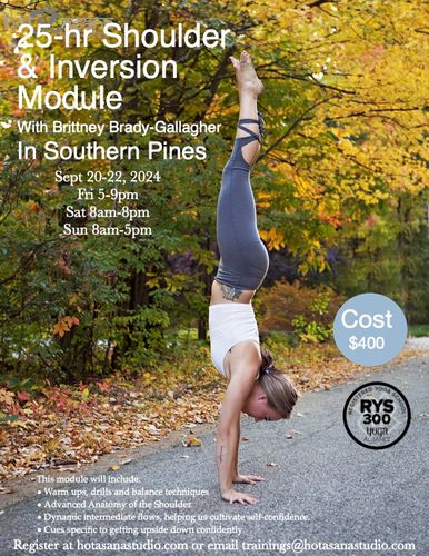 25-hour | Shoulder & Inversion Module | Southern Pines, NC