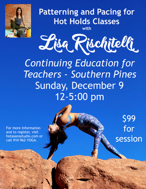 5 hour Patterning and Pacing for Hot Holds Classes