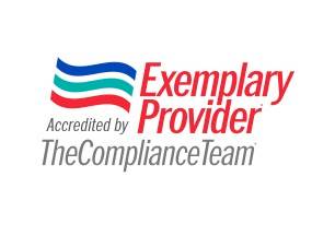Exemplary Provider accredidation badge from The Compliance Team