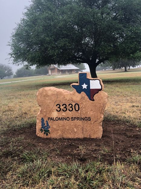 Bandera Texas Hill Country Engraved Address Stone.JPG