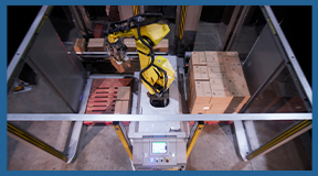 small footprint palletizing cell small footprint palletizing cell