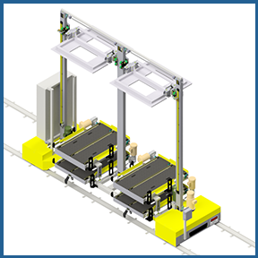 3D Configuration for a Two-Position Transfer Car