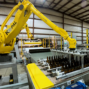 Robotic Glass Palletizing System