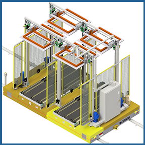 3D Configuration of a Four-Position Transfer Car