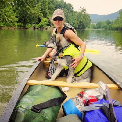 Lisa and Loki canoe