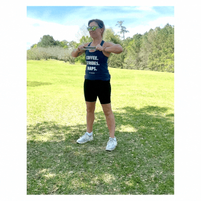 FIT4MOM Mini band workout chest press.gif