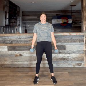 FIT4MOM squat and overhead press for moms.gif