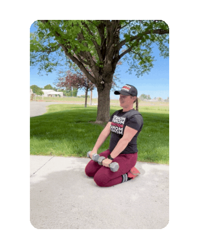 FIT4MOM Twin Falls Taylor Mom Strength Exercise Front Raise.gif