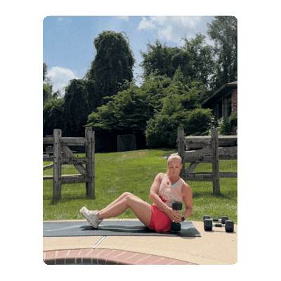 FIT4MOM dumbbell exercises mom workout russian twist.gif