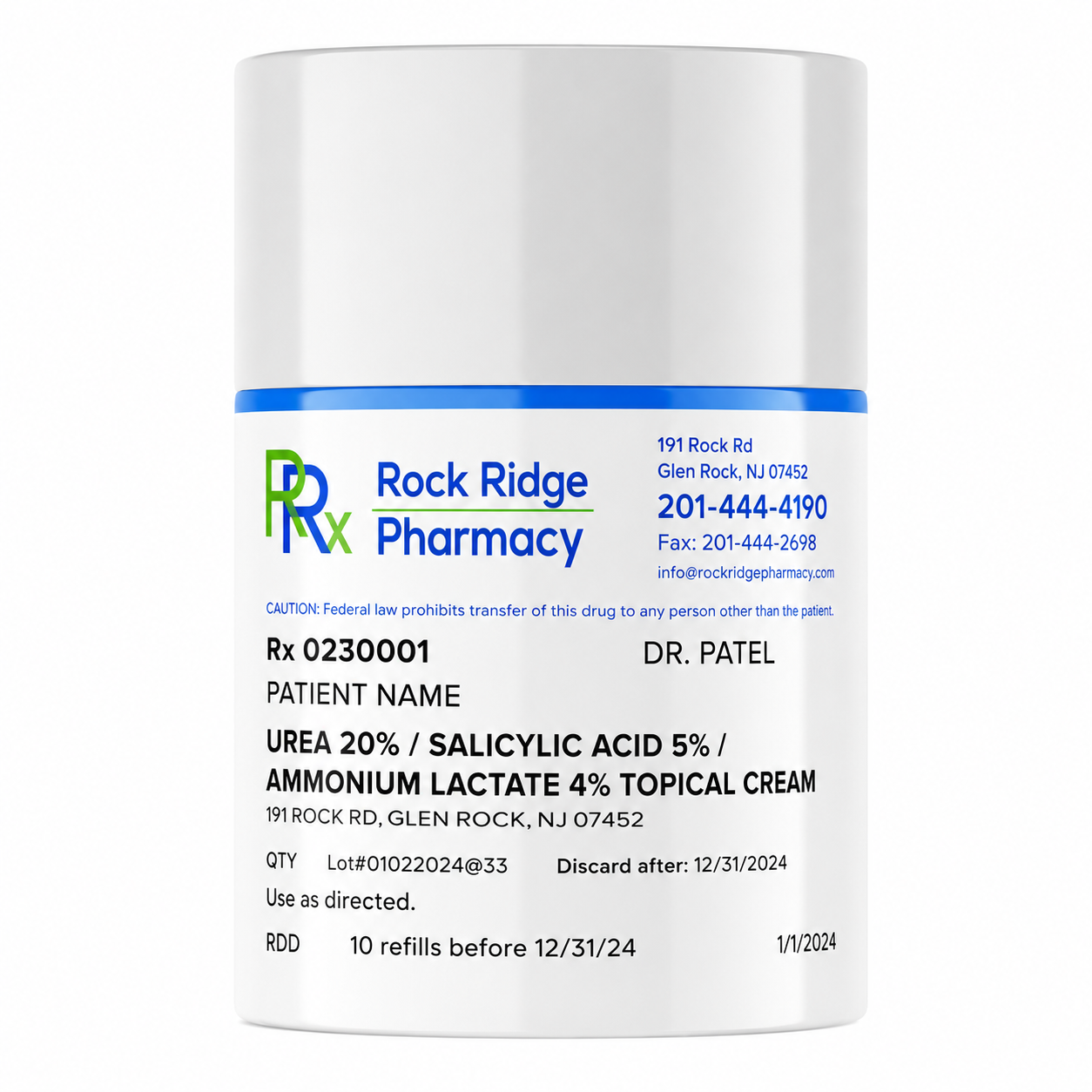 Urea 20% / Salicylic Acid 5% / Ammonium Lactate 4% Topical Cream
