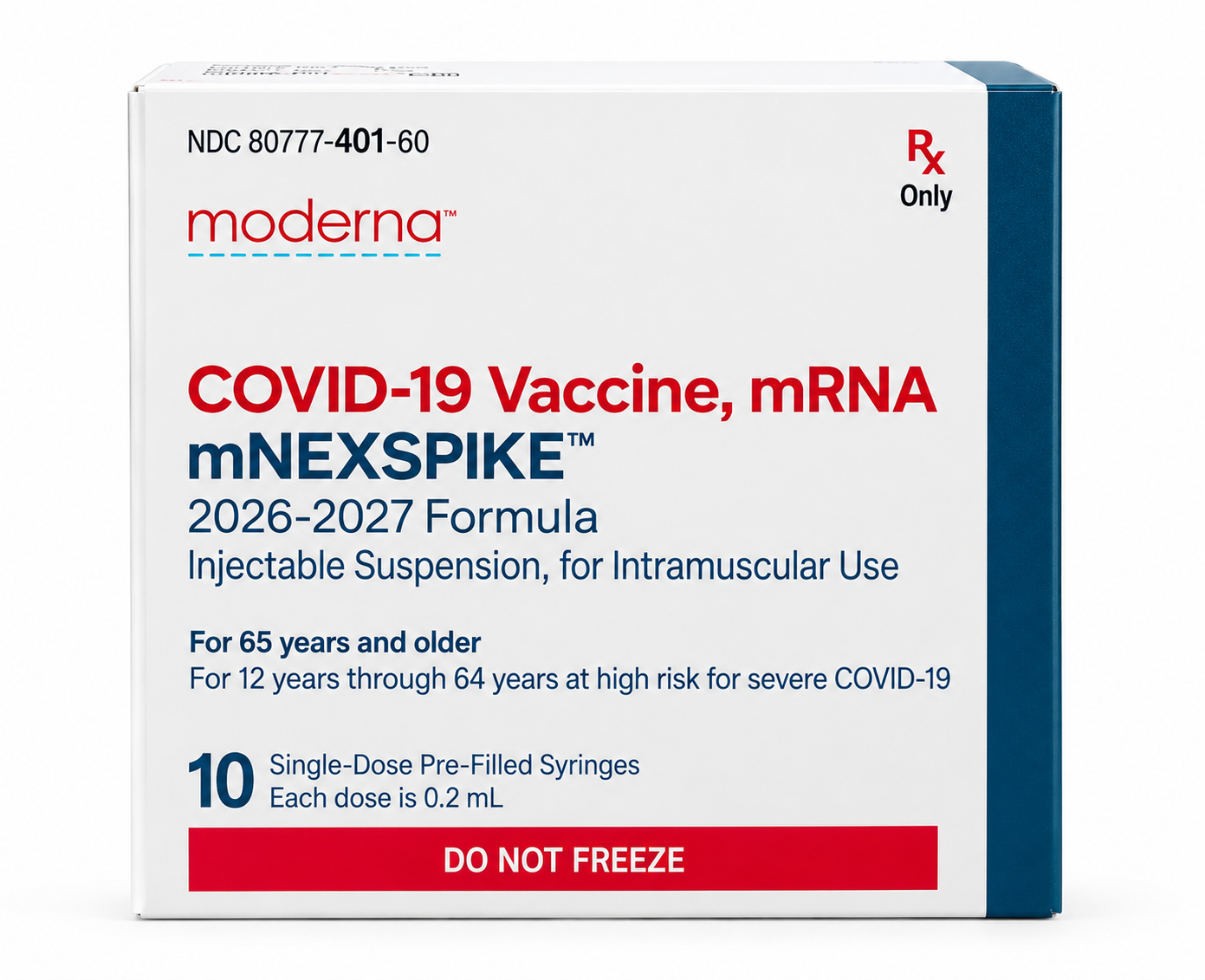 mNEXSPIKE Moderna COVID-19 vaccine vial 2026–2027 updated formula