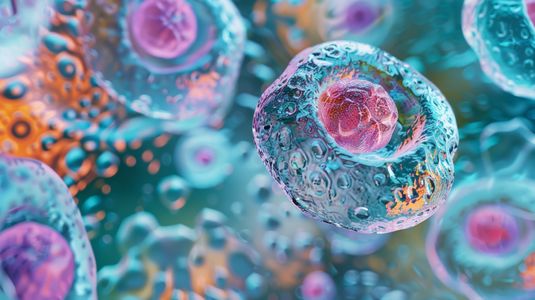 Microscopic 3D Rendering of Human Cells