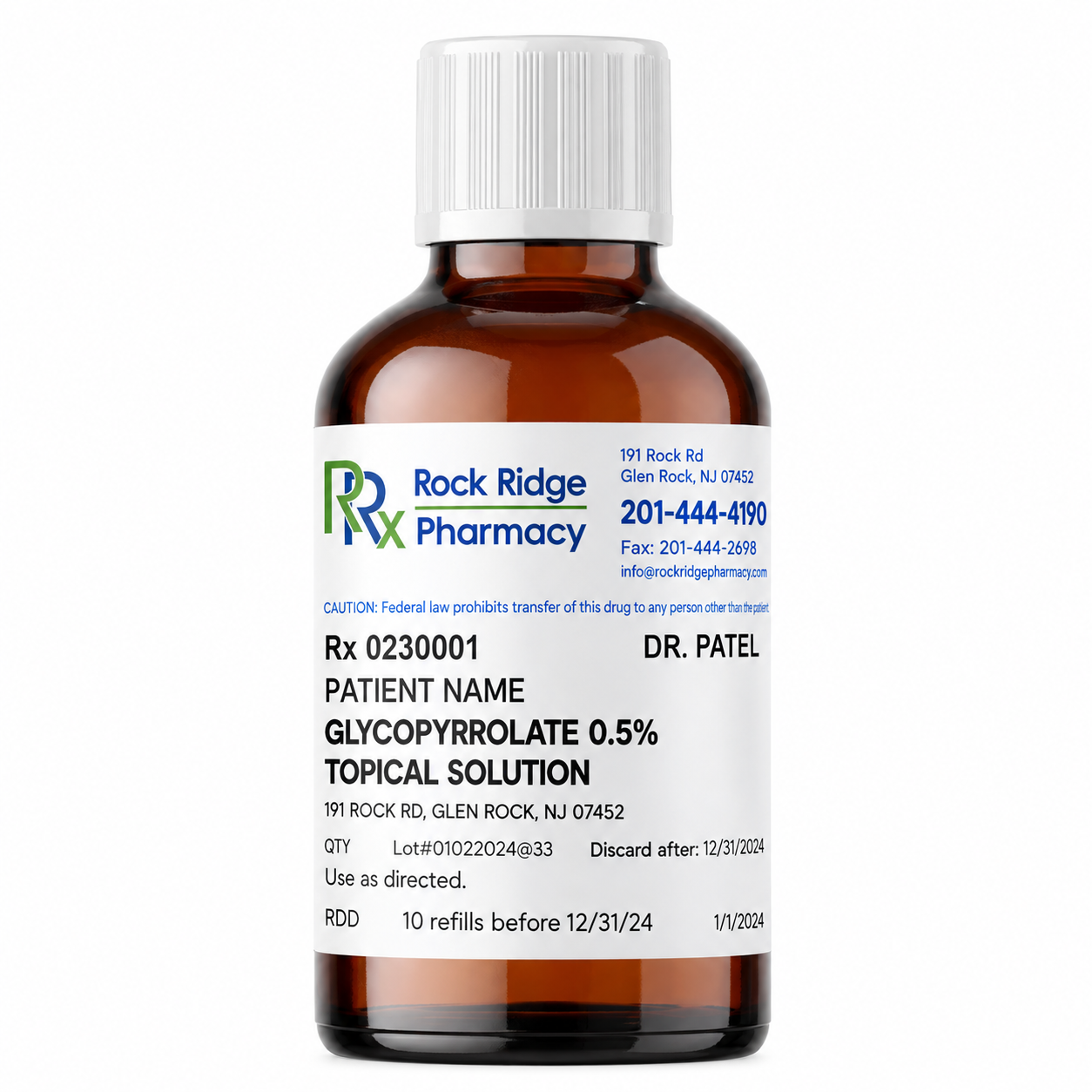 Glycopyrrolate 0.5% Topical Solution