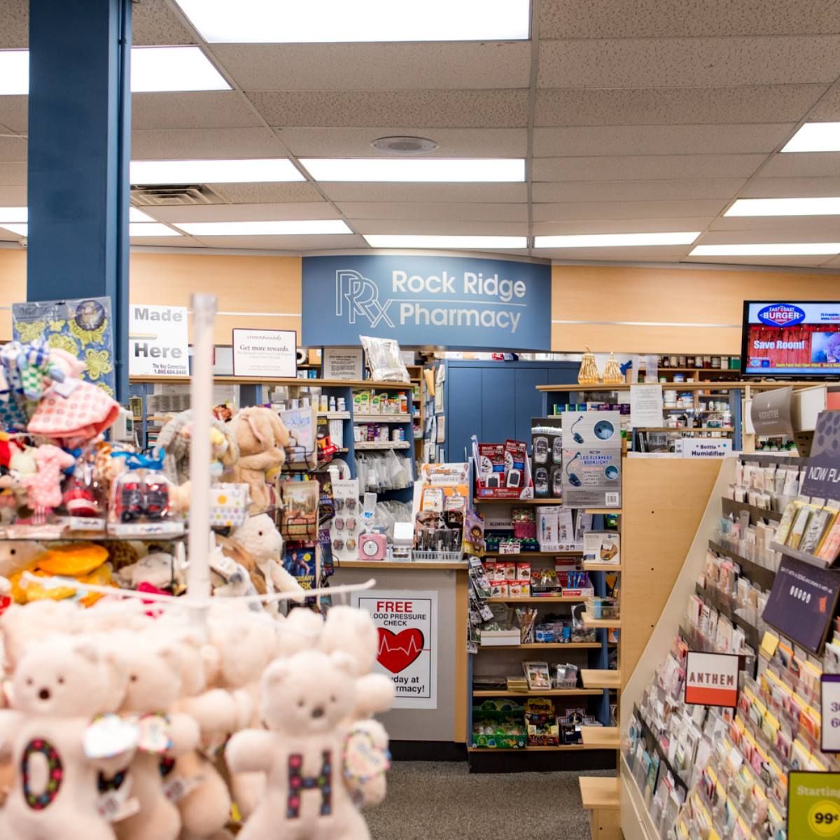 Interior of Rock Ridge Pharmacy Hallmark Section