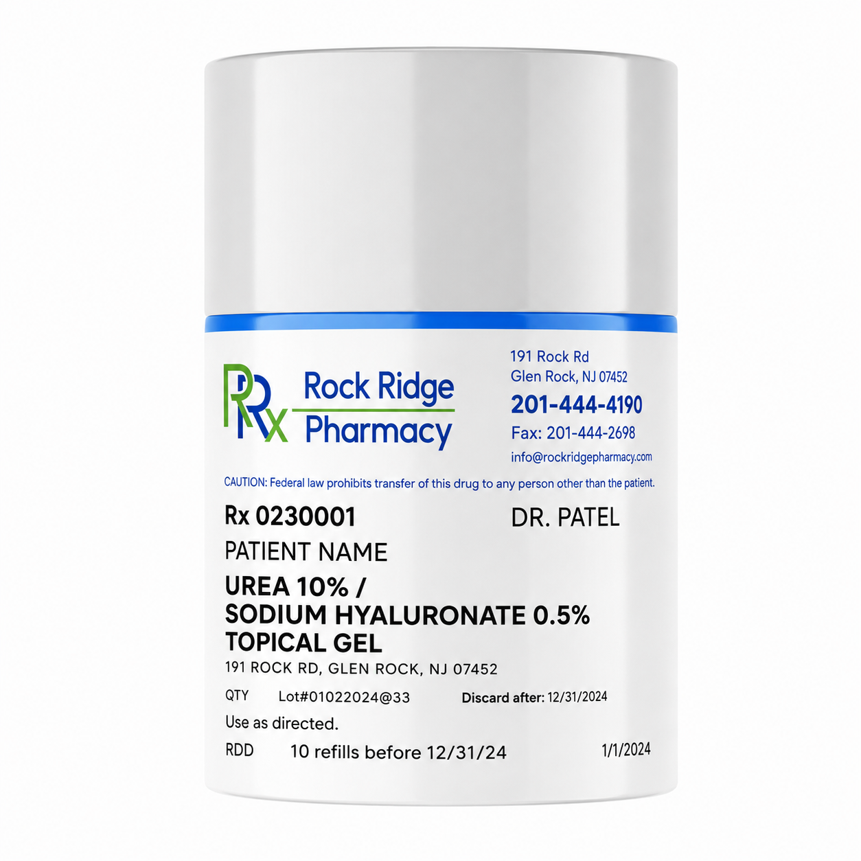 Urea 10% / Sodium Hyaluronate 0.5% Topical Gel