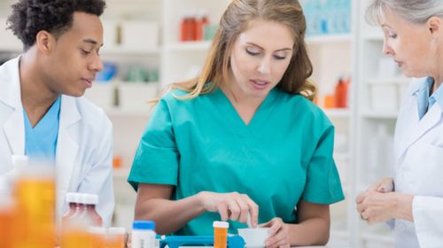 Pharmacists and Technician Compounding Medication