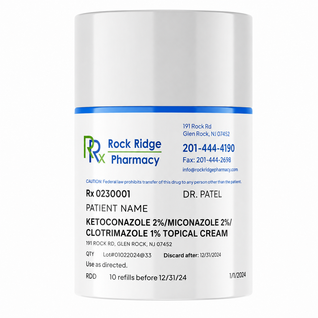 Ketoconazole 2% / Miconazole 2% / Clotrimazole 1% Topical Cream