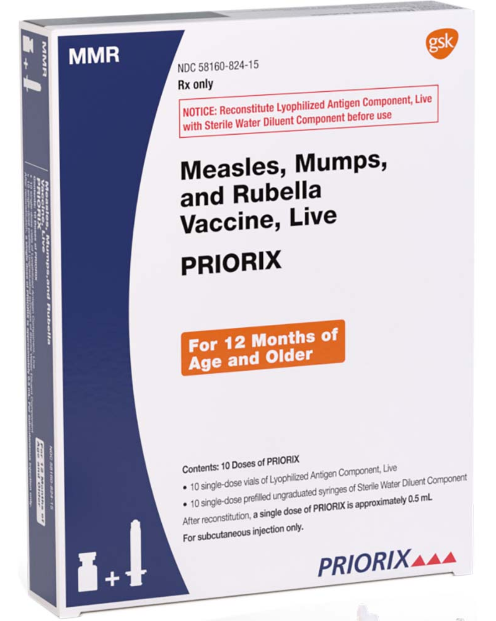 MMR vaccine vial (Priorix)