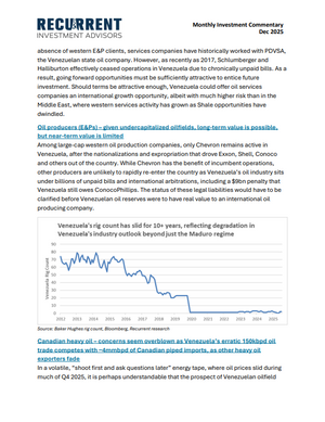 Dec 2025 - Who stands ready to profit from a rebirth of the Venezuelan oil industry?