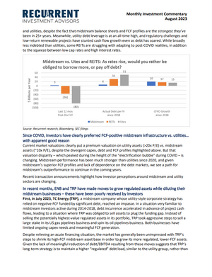 Aug 2023 - Midstream & Utes diverge; ESG divestments are past the peak