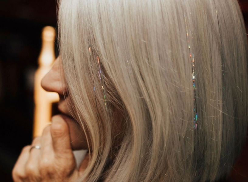close up for extensions image with sparkles