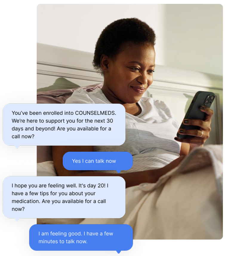 Image of a woman using a mobile phone