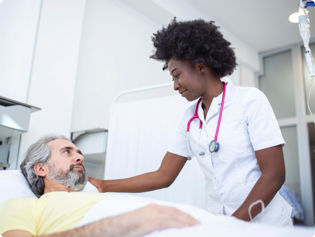 Image of a healthcare professional with patient
