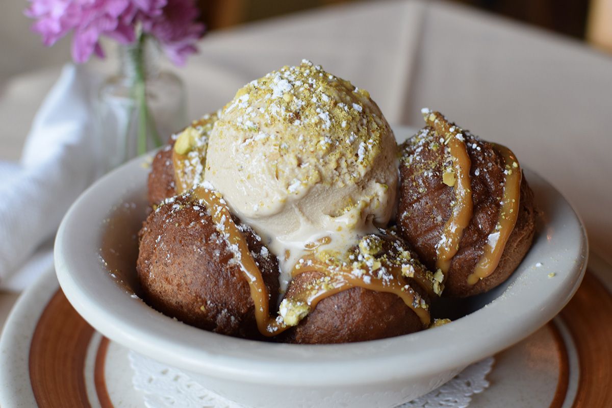 Coffee n’ Donut Holes with Crushed Pistachios, Salted Caramel and @Cloud10Creamery Coffee Ice Cream  (2).jpg