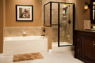 Almond Wave Bath & Shower Base with Capri 12x12 Walls and Oil Rubbed Bronze_IMG_1757_LR_bp.jpg