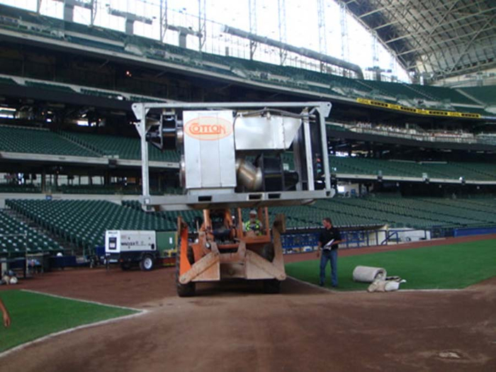 cotton team on site at stadium stadium disaster recovery
