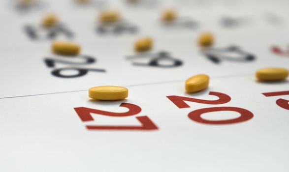 Image of medication on calendar Medication Synchronization